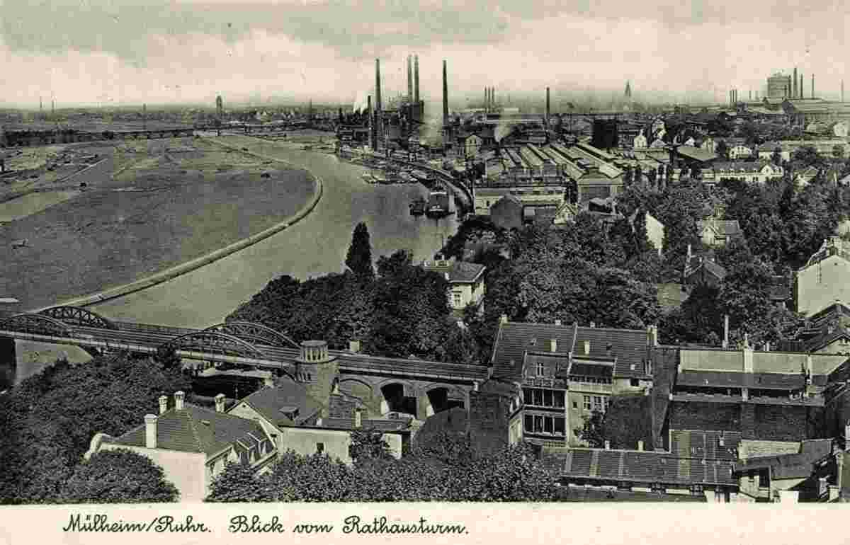 Mülheim an der Ruhr. Blick auf das Industriegebiet