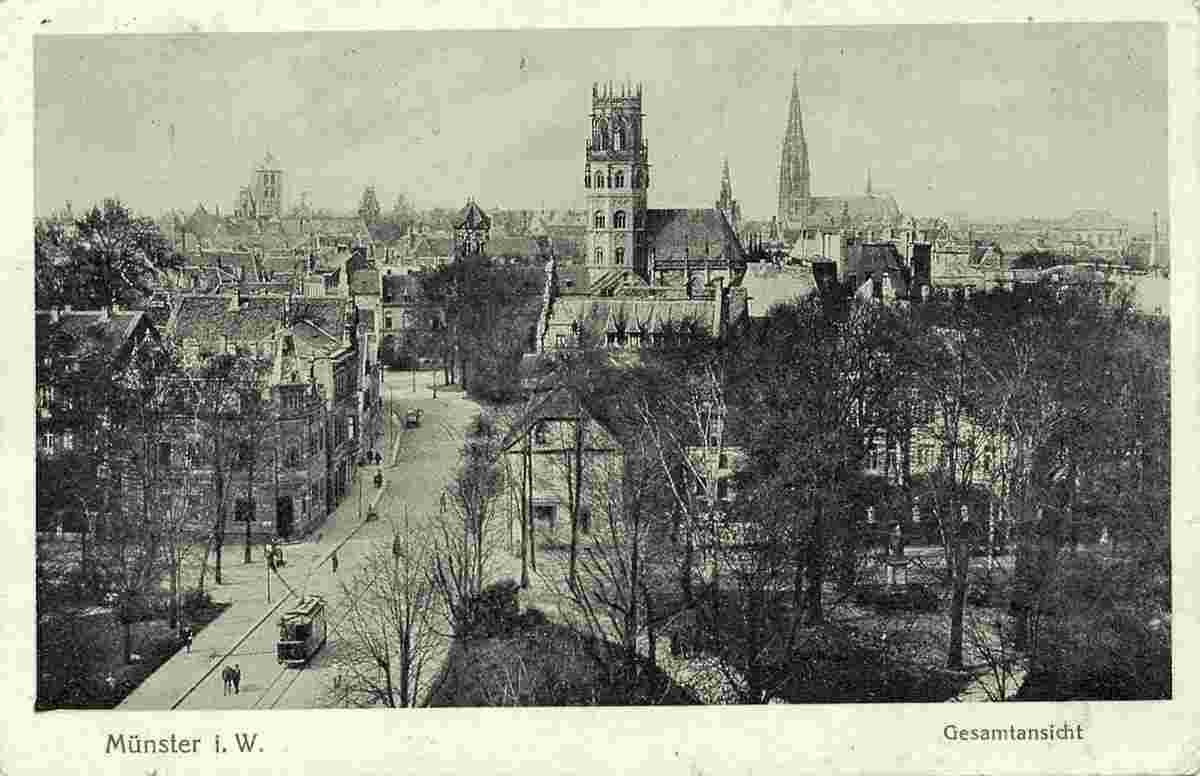 Münster. Panorama der Stadt, 1918