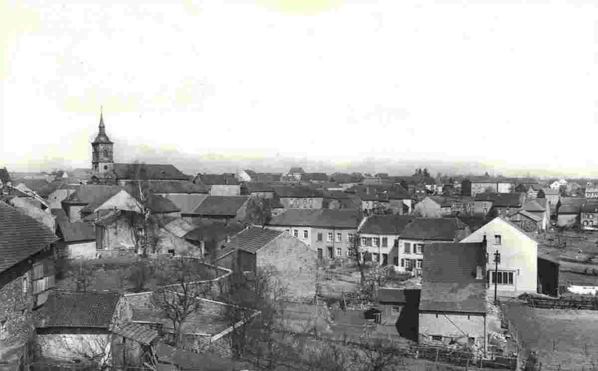 Mettlach. Orscholz - Panorama von Orts, 1961