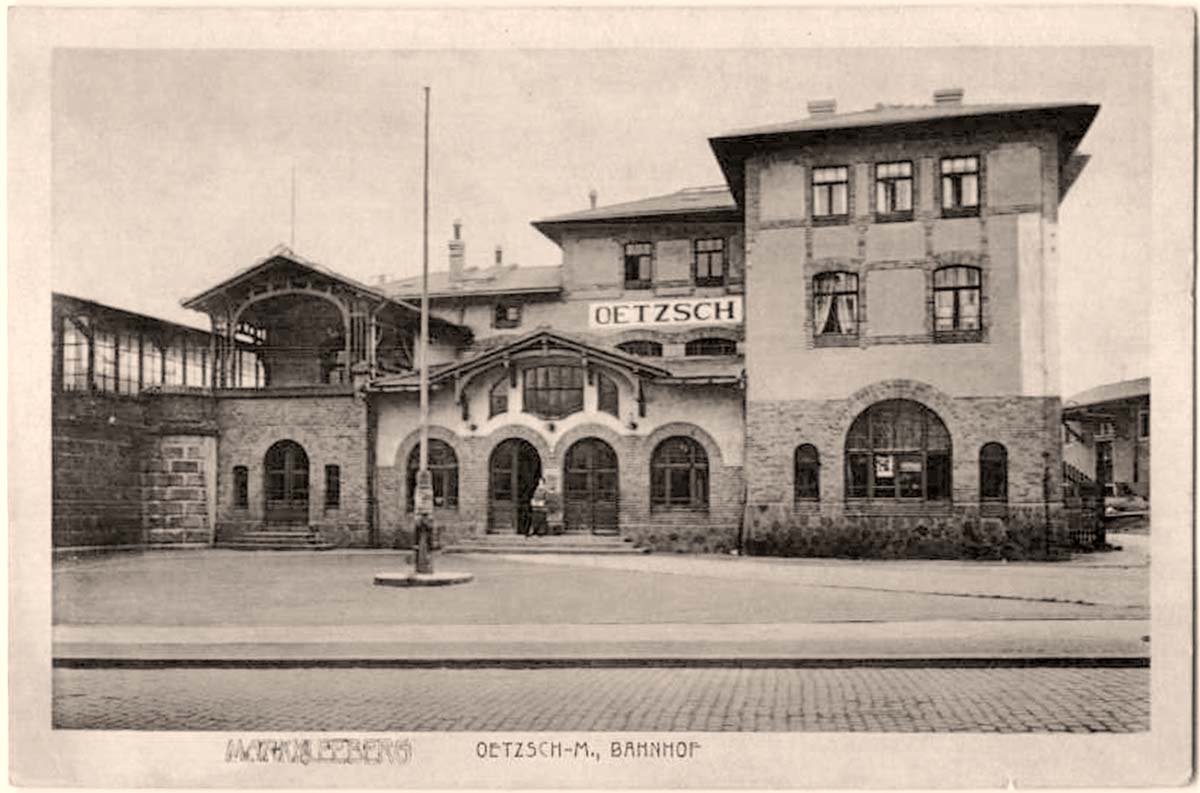 Markkleeberg. Oetzsch (Markkleeberg-Mitte) - Bahnhof, 1912