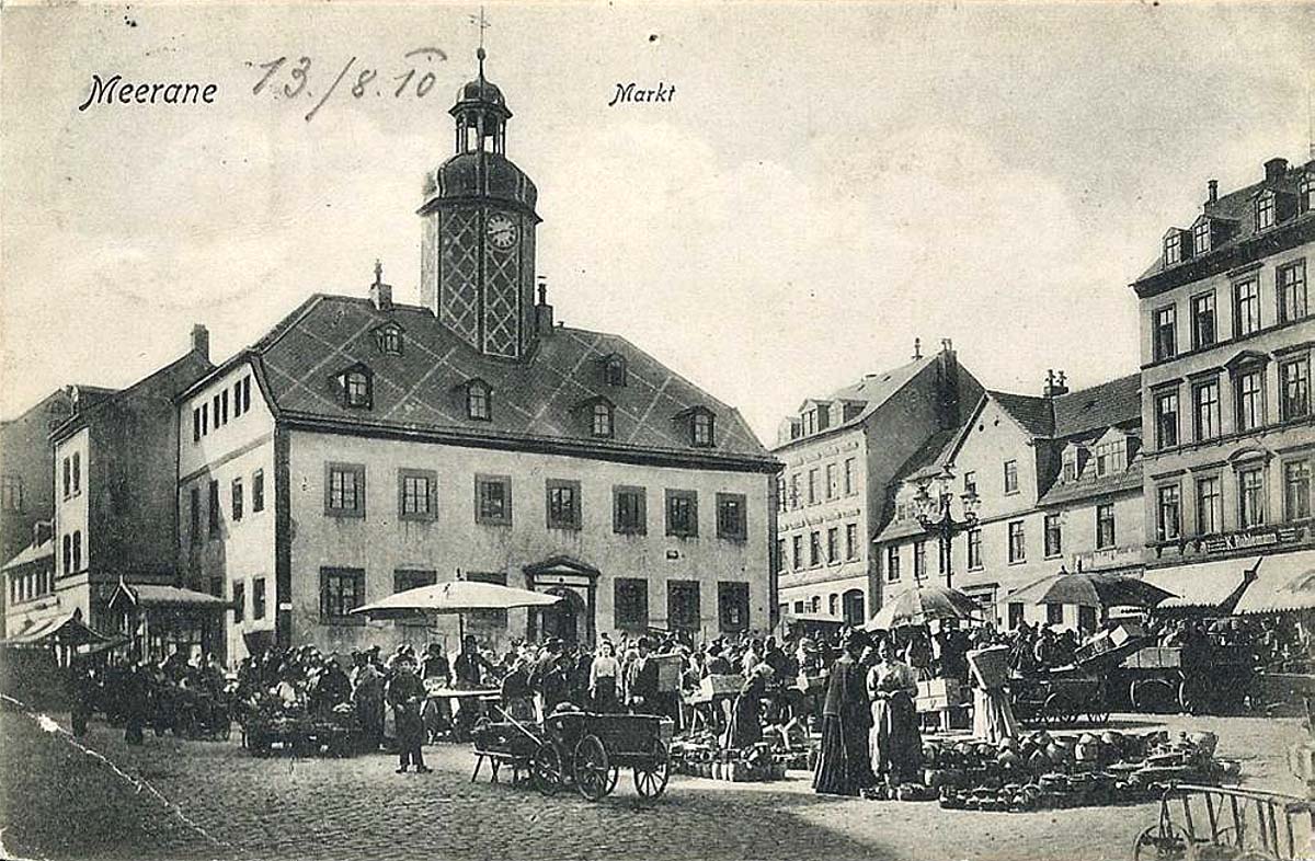 Meerane. Markt, 1909