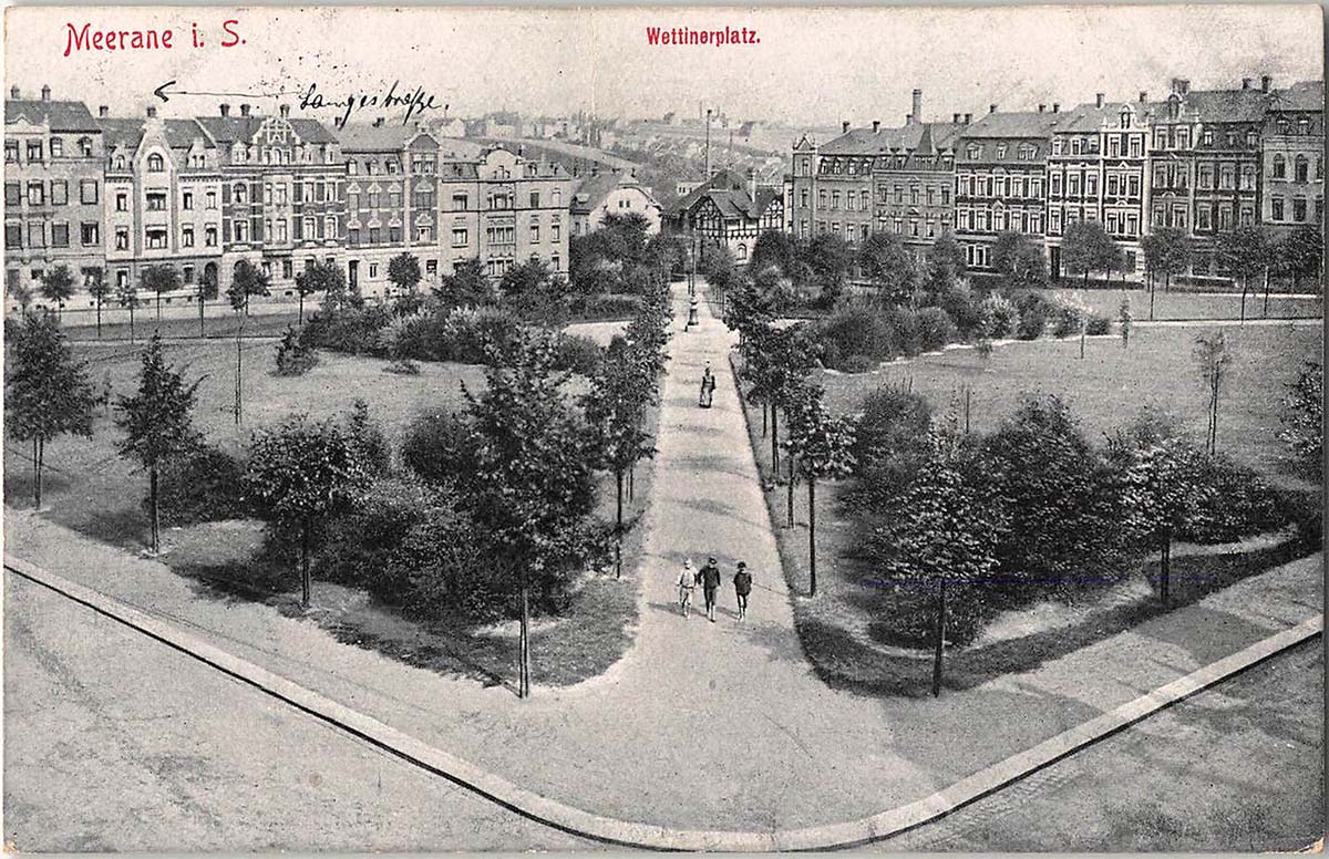 Meerane. Wettinerplatz, 1919