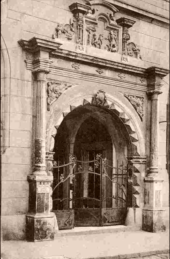 Meißen. Alt Tor am Bahrmannschen Haus, 1917