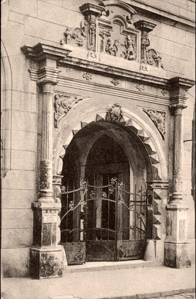 Meißen. Alt Tor am Bahrmannschen Haus, 1917