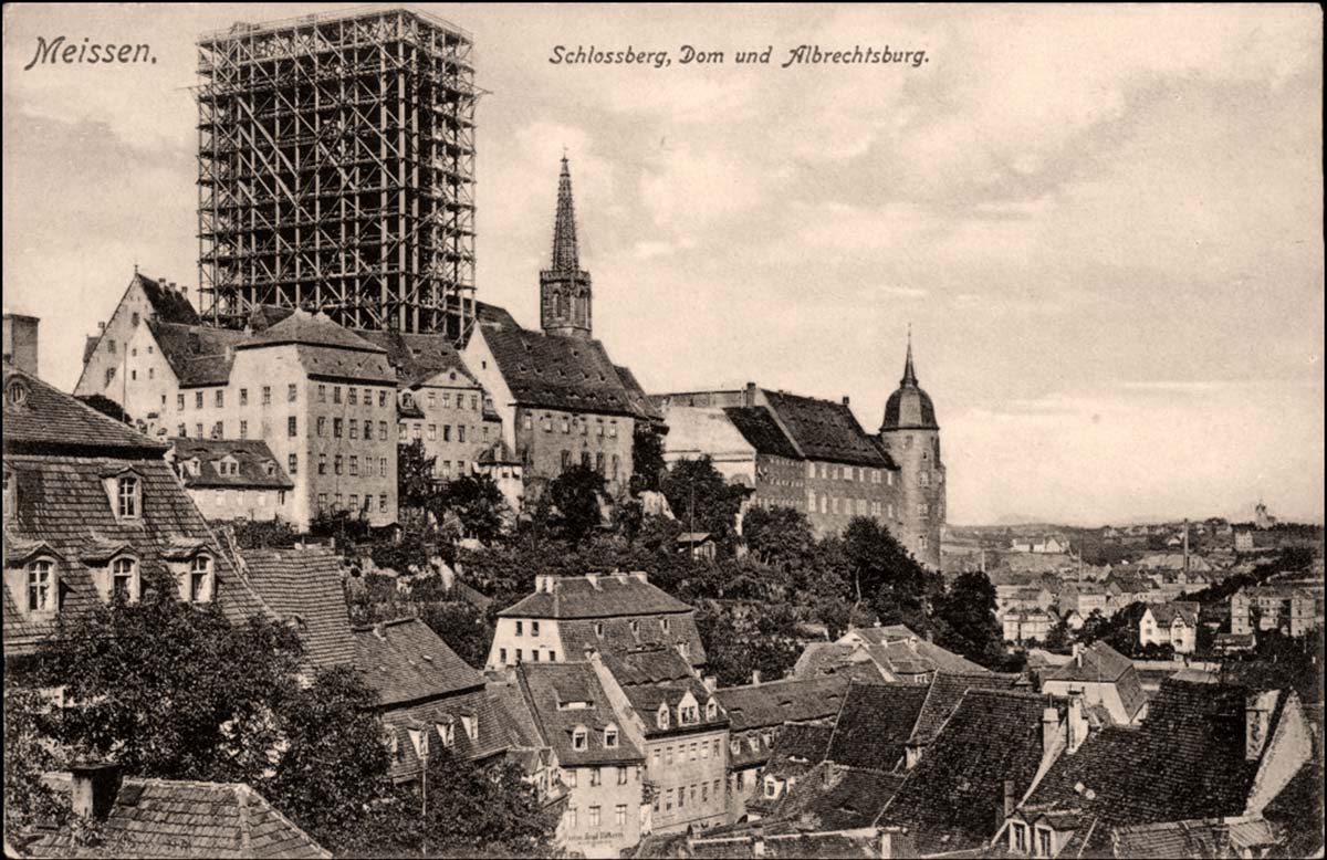 Meißen. Schloßberg, Dom, Albrechtsburg, 1907