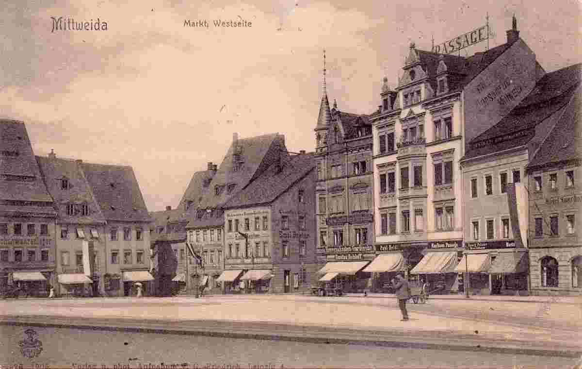 Mittweida. Marktplatz, 'Passage', 1909