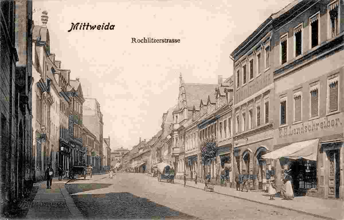 Mittweida. Rochlitzer Straße, 1908