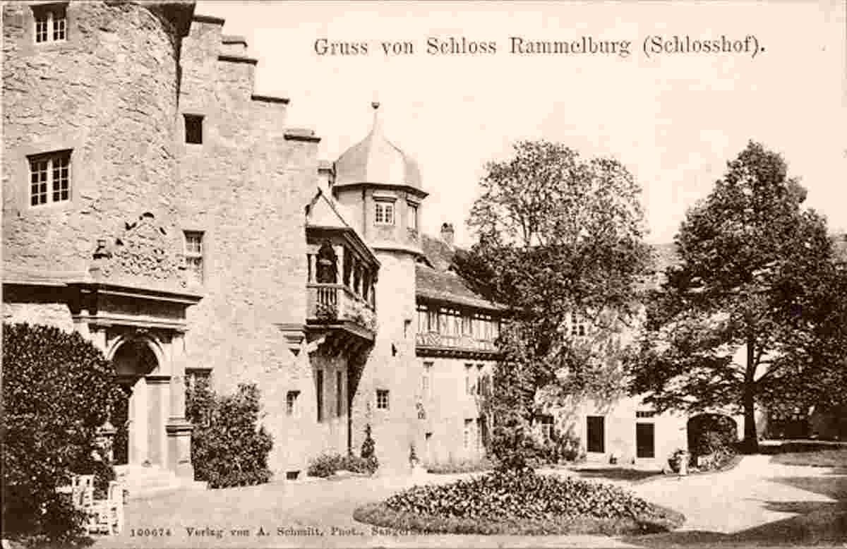 Mansfeld. Schlosshof im Schloss Rammelburg, 1906