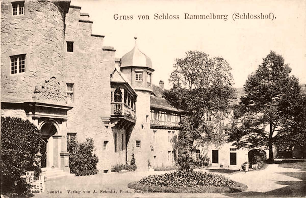 Mansfeld. Schlosshof im Schloss Rammelburg, 1906