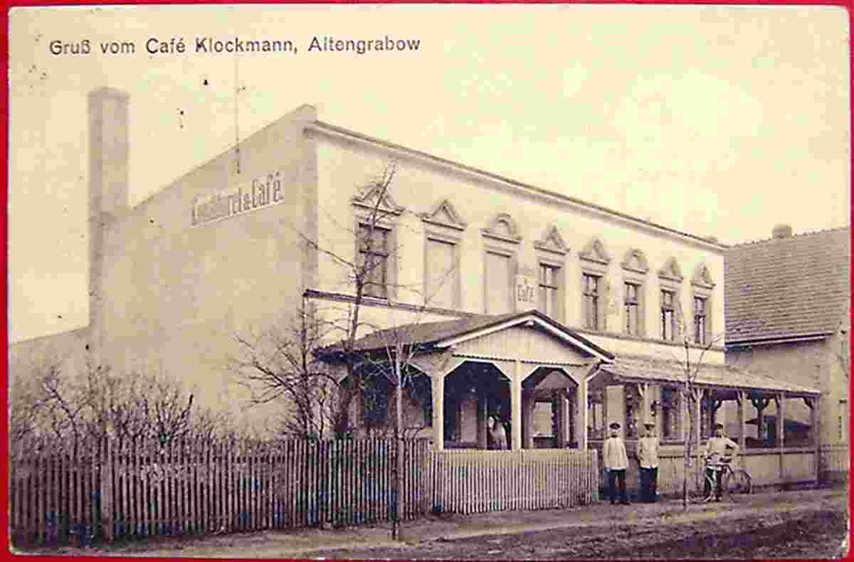 Möckern. Altengrabow-Dörnitz - Café Klockmann, Soldaten, 1911