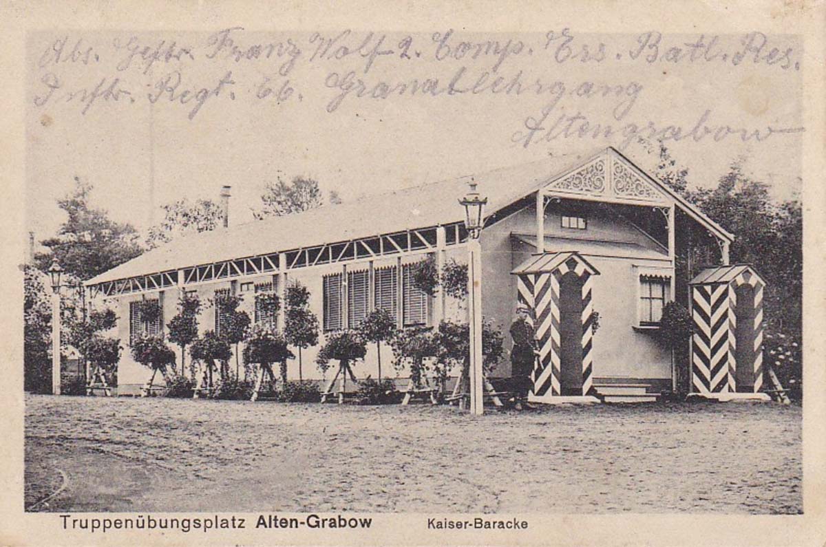 Möckern. Altengrabow - Truppenübungsplatz, Kaiser-Baracke, 1917