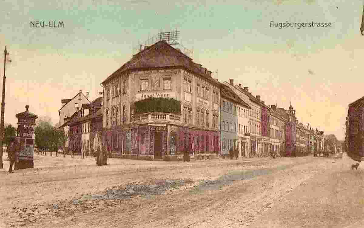 Neu-Ulm. Augsburger Straße, 1916