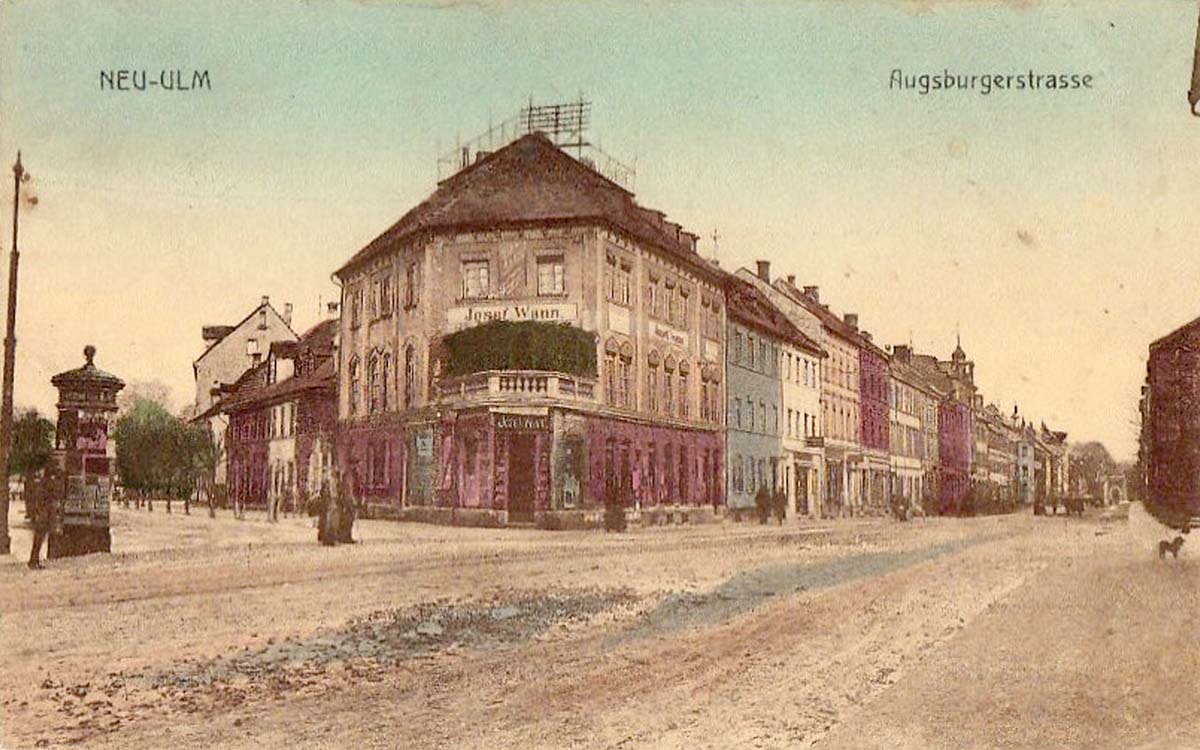 Neu-Ulm. Augsburger Straße, 1916
