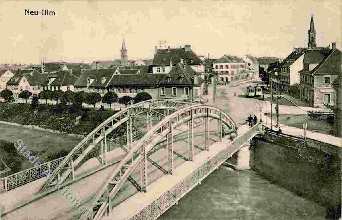 Neu-Ulm. Marienstraße und Brücke