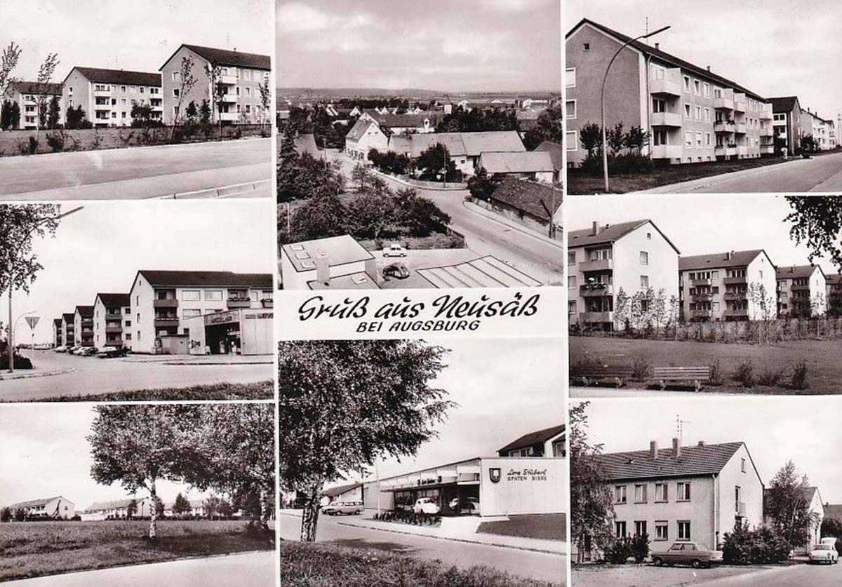 Neusäß. Modernes Wohnzentrum im Augsburger Westen, 1983