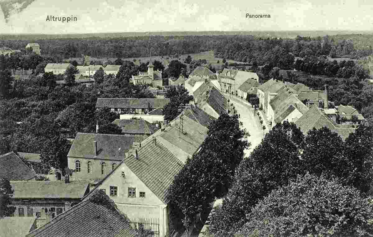 Neuruppin. Panorama der Stadt, 1914