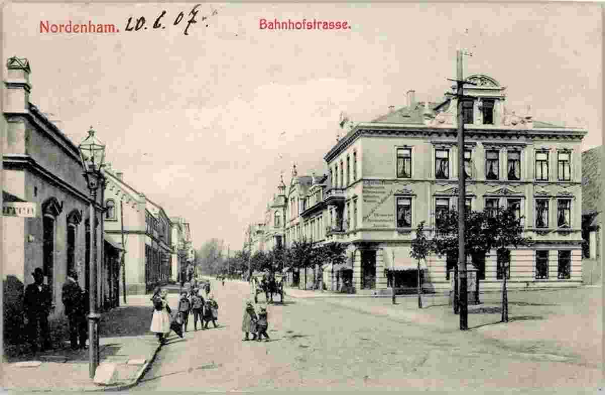 Nordenham. Bahnhofstraße, 1907