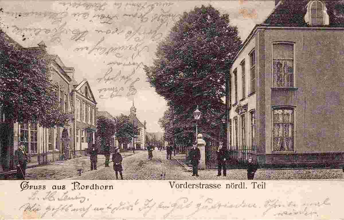 Nordhorn. Vorderstraße nördliche Teil, 1908