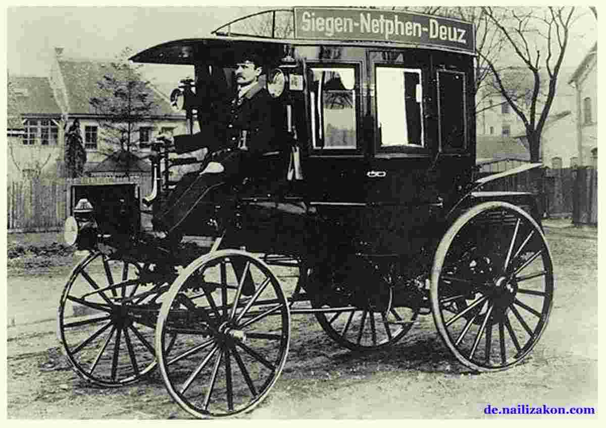 Netphen. Erste Benzin Omnibus