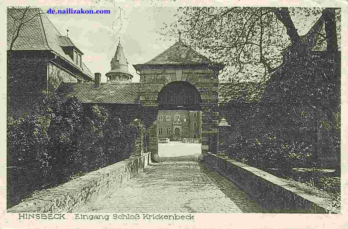 Nettetal. Eingang Schloß Krickenbeck, 1929