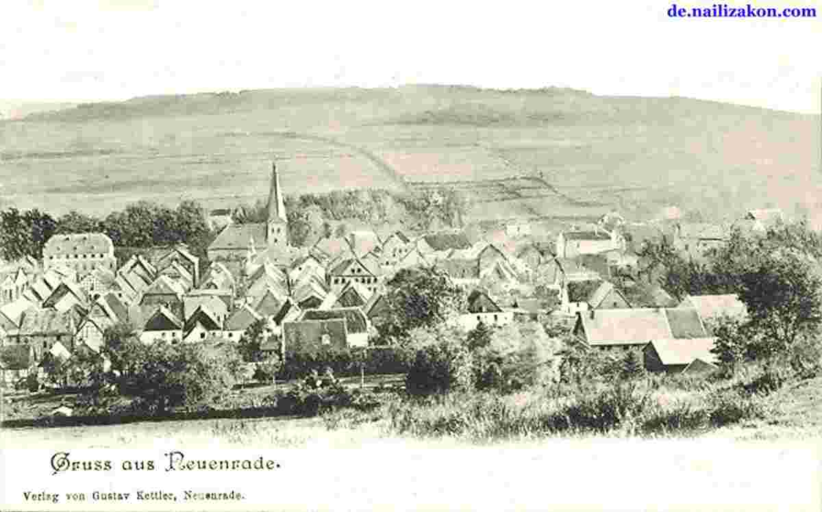 Neuenrade. Panorama der Stadt, 1904