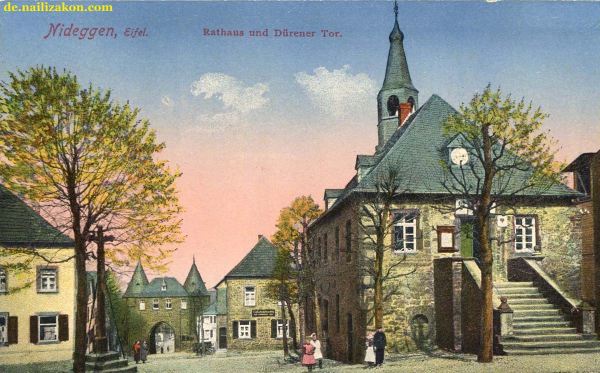 Nideggen. Rathaus und Dürener Tor