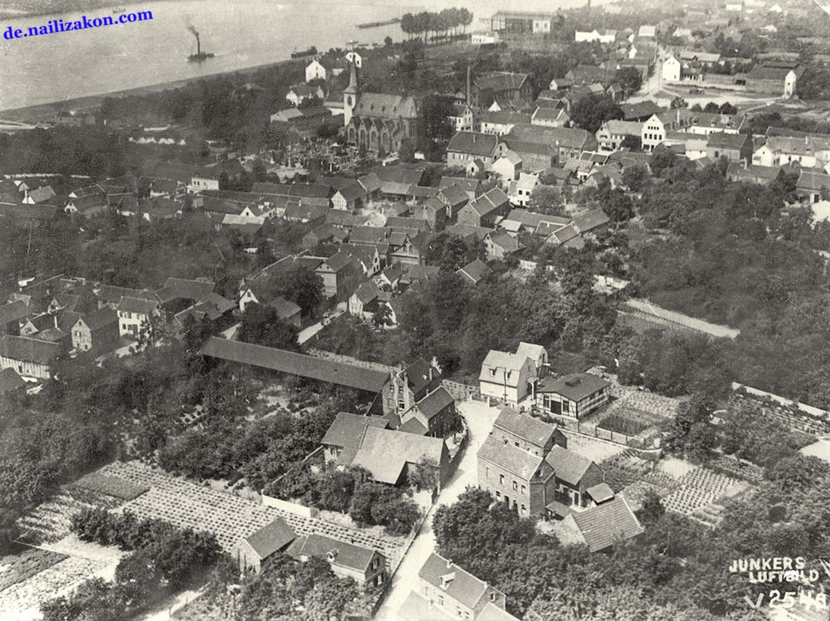 Niederkassel. Panorama von Stadtteil Mondorf