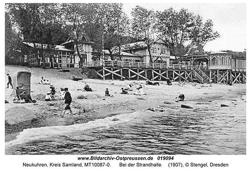 Neukuhren (Pionerski). Bei der Strandhalle, 1907