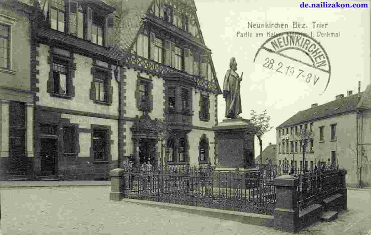 Neunkirchen. Kaiser Wilhelm Denkmal, 1919