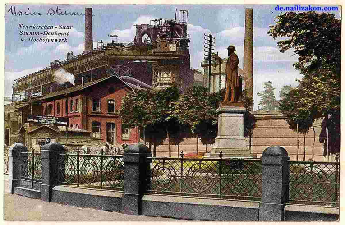 Neunkirchen. Stummdenkmal, um 1920
