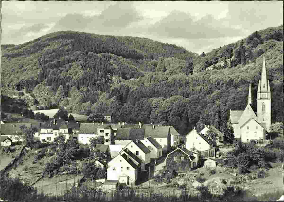 Nonnweiler. Ortsansicht aus der Vogelschau, 1953