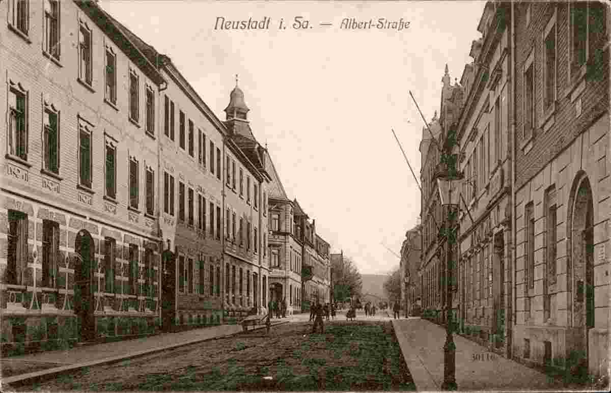 Neustadt in Sachsen. Albertstraße, 1909
