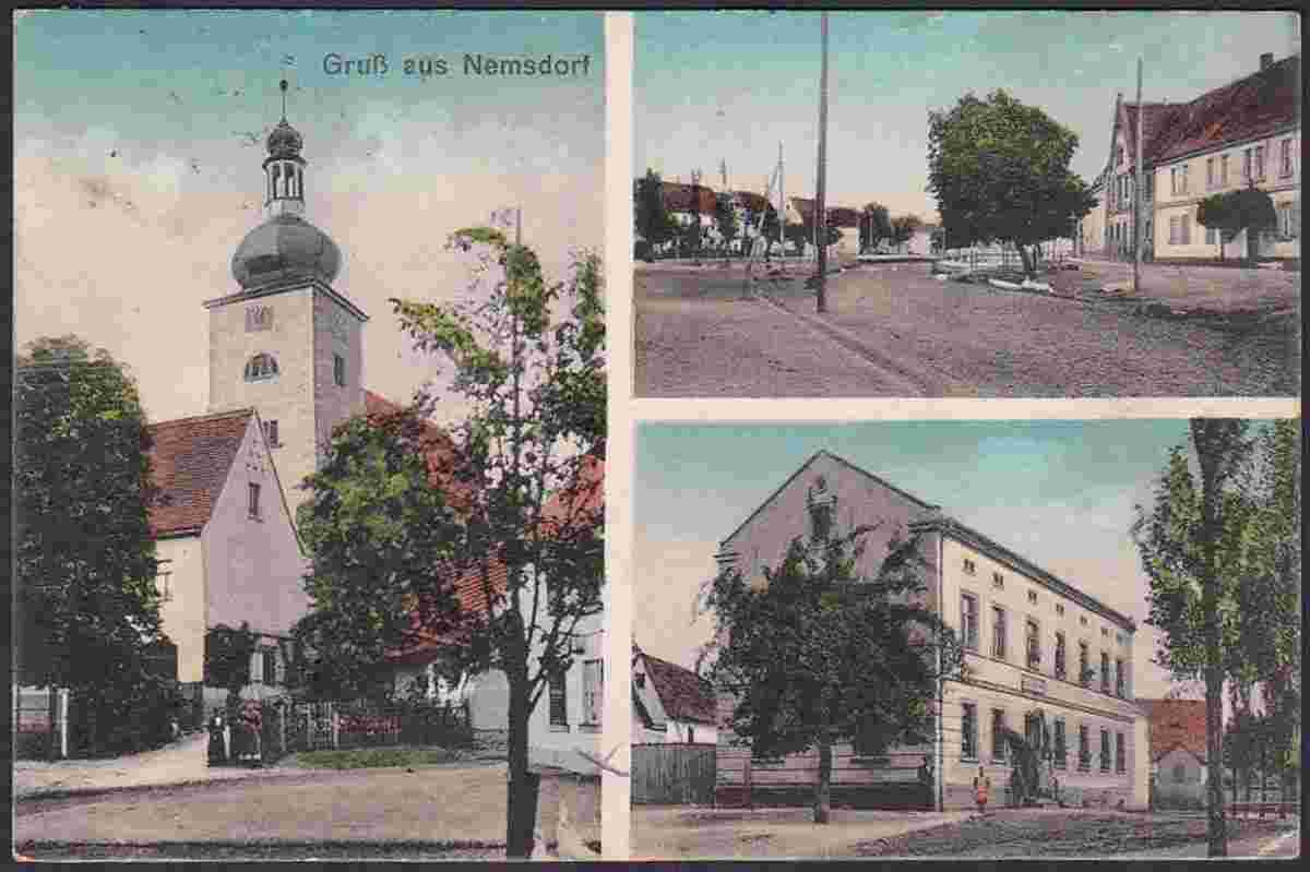 Nemsdorf-Göhrendorf. Blick auf Nemsdorf, 1913