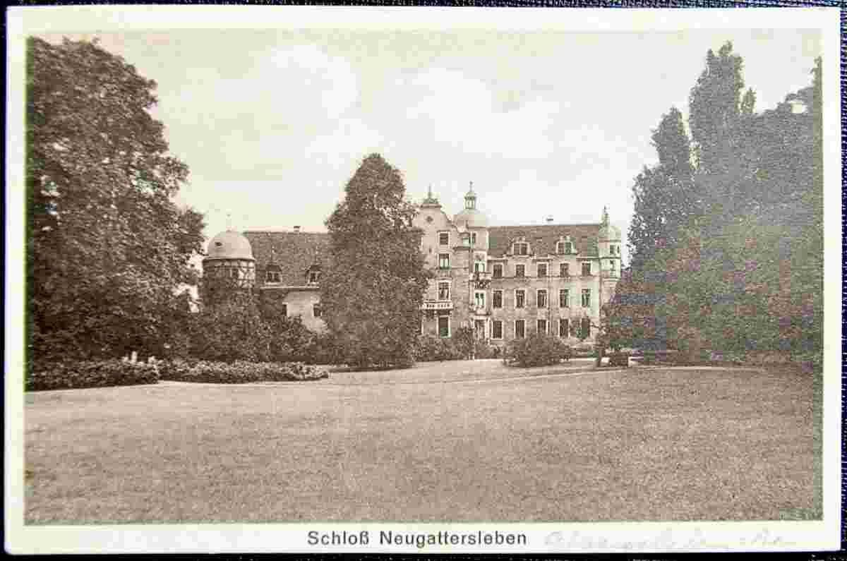 Nienburg. Neugattersleben - Schloß, um 1920