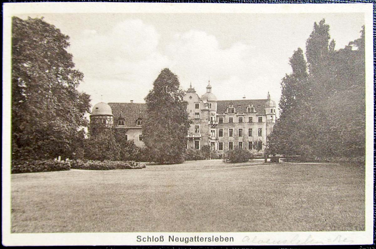 Nienburg (Saale). Neugattersleben - Schloß, um 1920