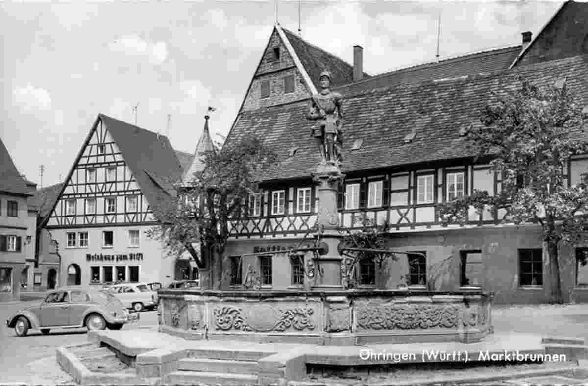 Öhringen. Marktbrunnen, 1962
