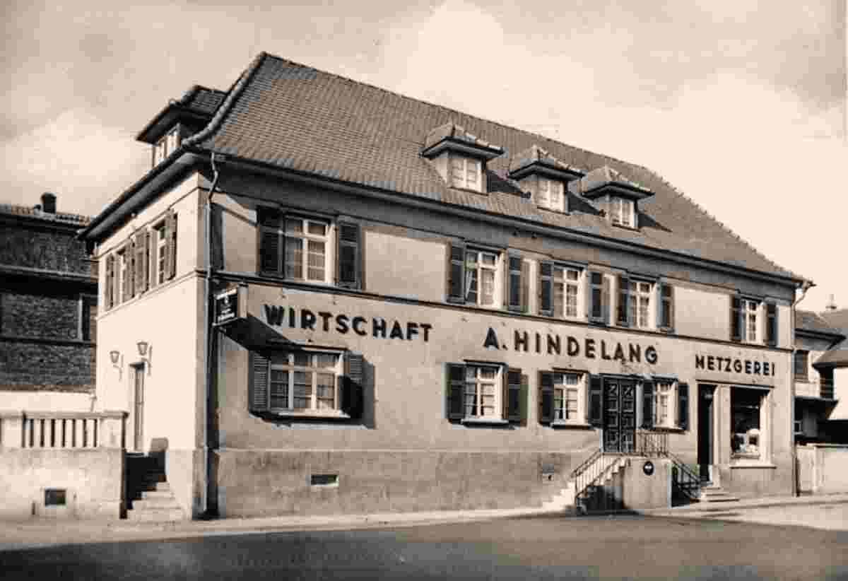 Obertshausen. Gaststätte 'Zur Post', war zugleich Haltestelle der Postkutsche