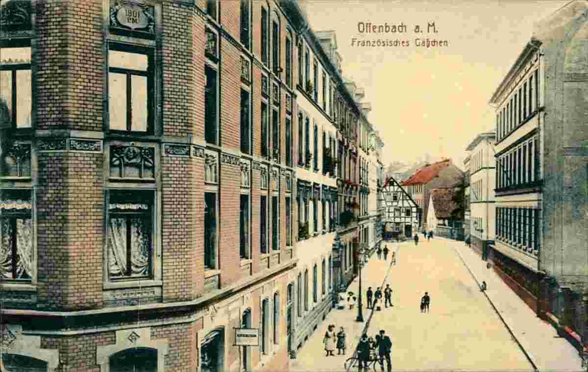 Offenbach am Main. Französisches Gäßchen, 1915