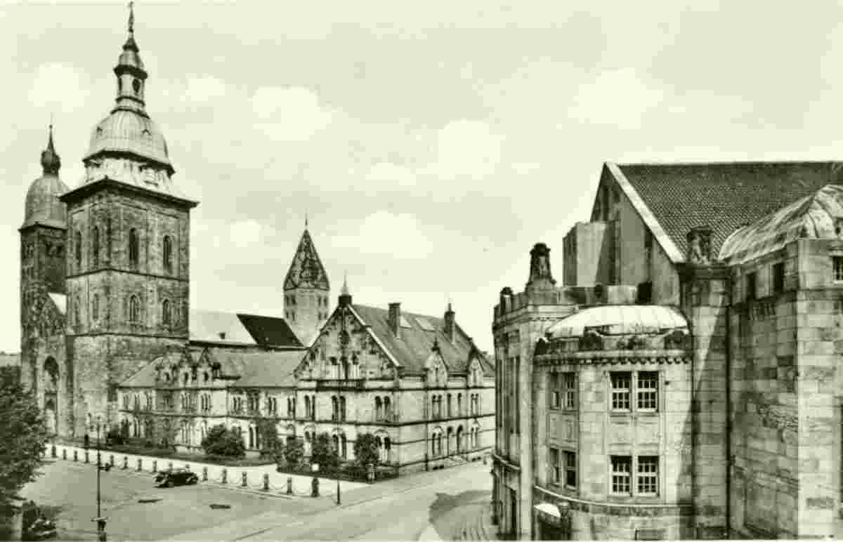Osnabrück. Dom und Stadttheater, 1957
