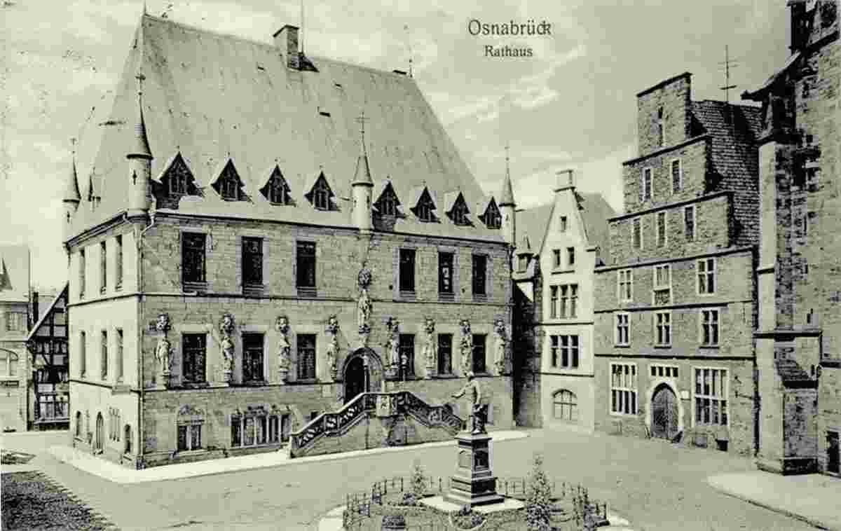 Osnabrück. Rathaus und Denkmal
