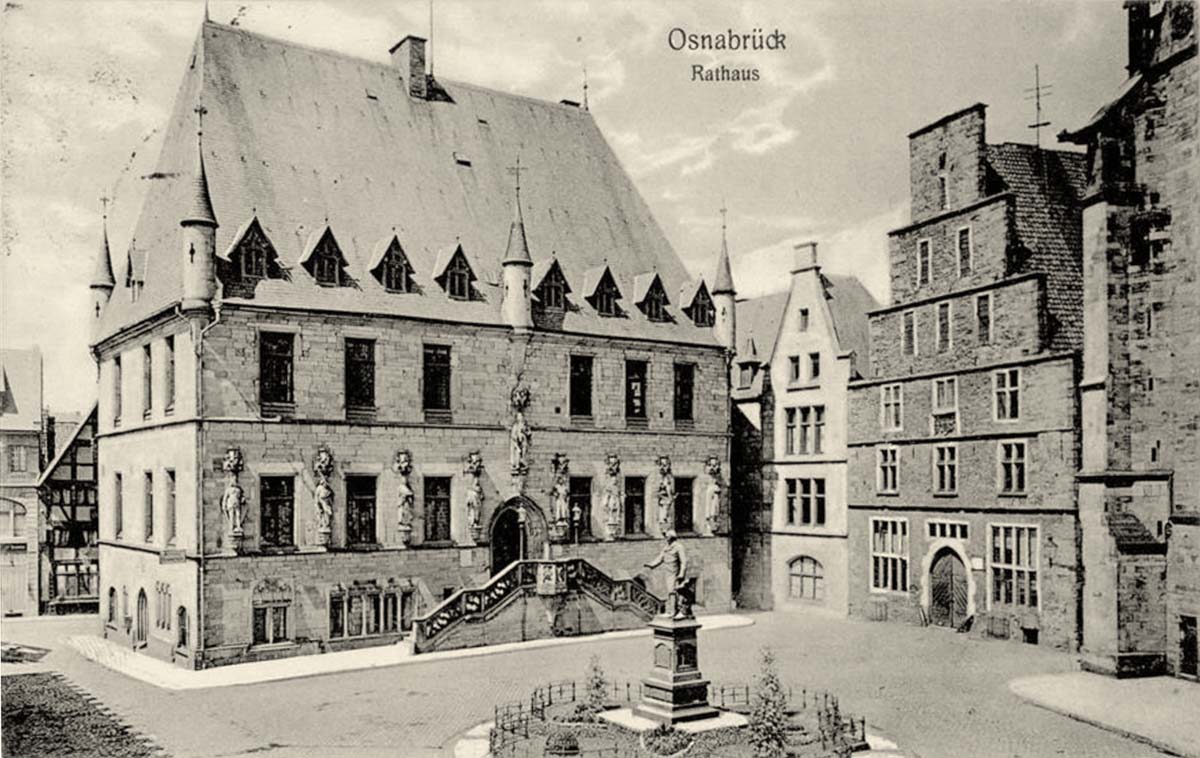 Osnabrück. Rathaus und Denkmal