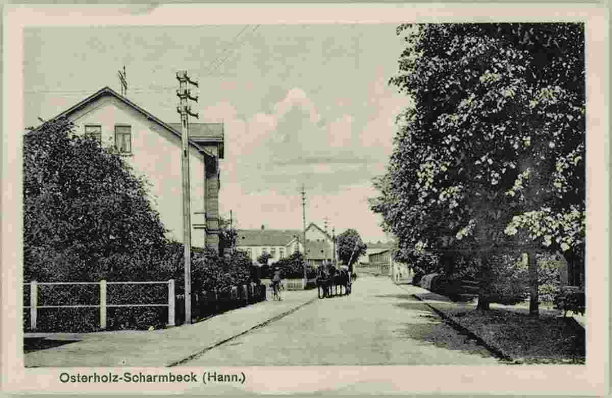 Osterholz-Scharmbeck. Panorama von Straße