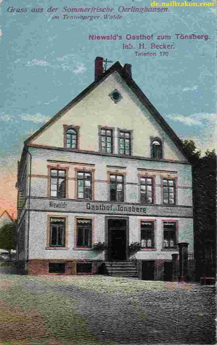 Oerlinghausen. Gasthof zum Tönsberg, 1921