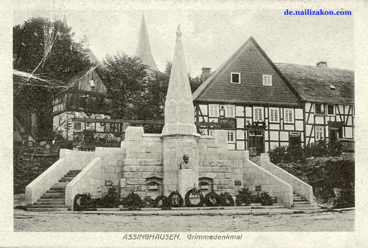 Olsberg. Assinghausen - Grimme Denkmal, 1921