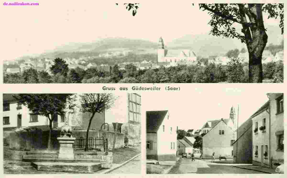 Oberthal. Güdesweiler - Panorama von Orts, um 1940