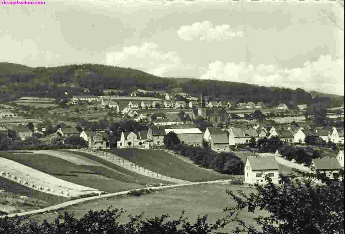 Oberthal. Scheuerberg - Panorama von Orts, 1967