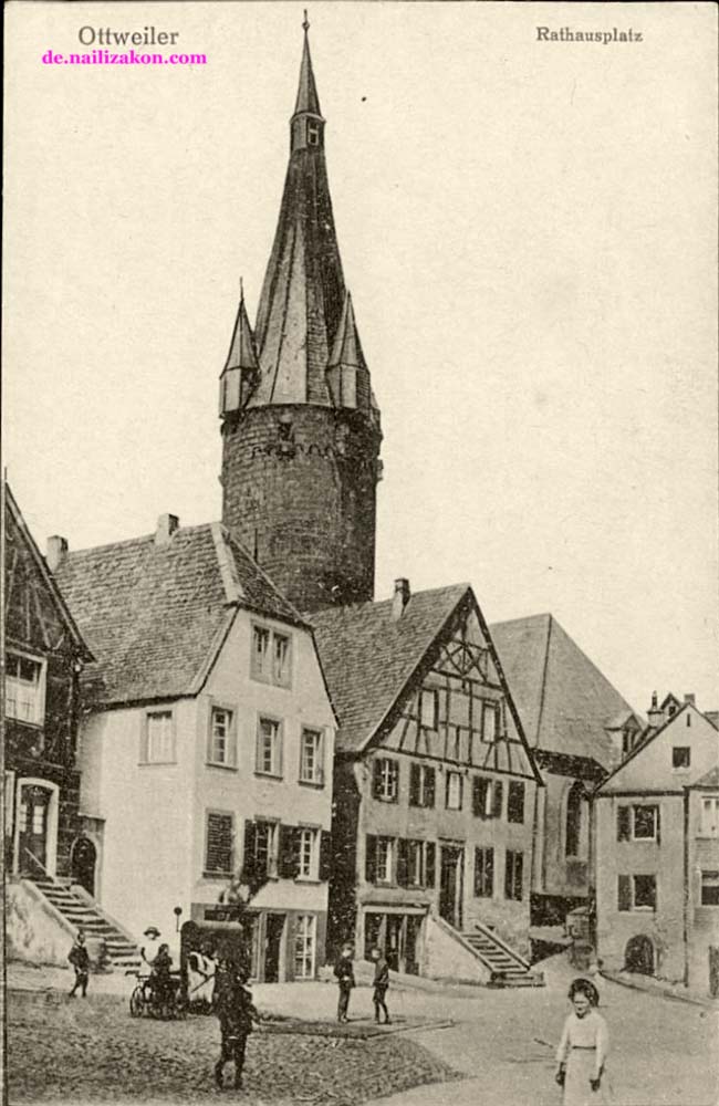 Ottweiler. Rathausplatz, um 1910er Jahre