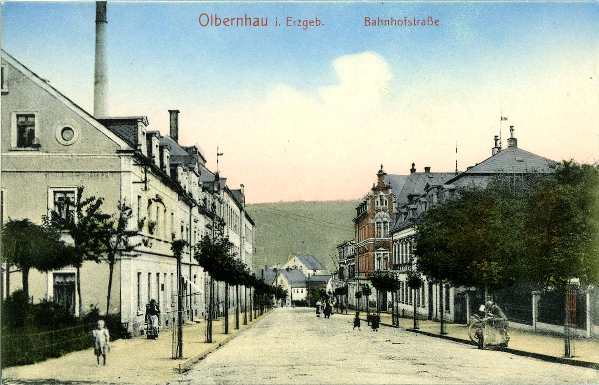 Olbernhau. Bahnhofstraße, 1908