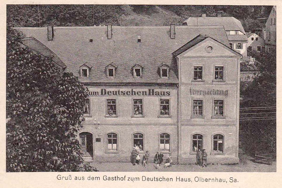 Olbernhau. Gasthof zum Deutschen Haus, 1924