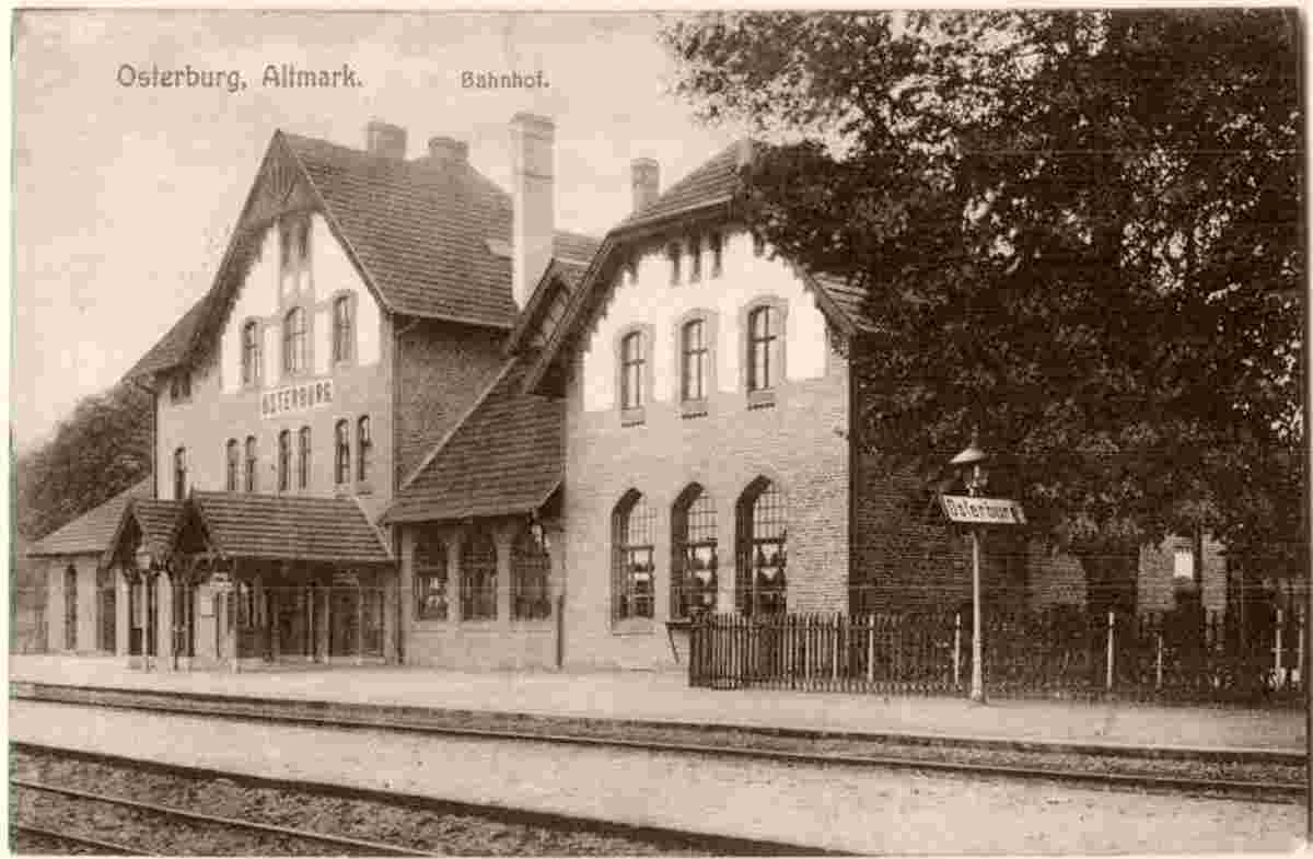 Osterburg (Altmark). Bahnhof, 1915